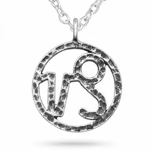 Stjernetegn steinbukken halskjede i sølv med anheng i sølv