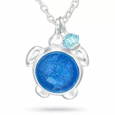 Skilpadde halskjede i sølv med anheng i sølv