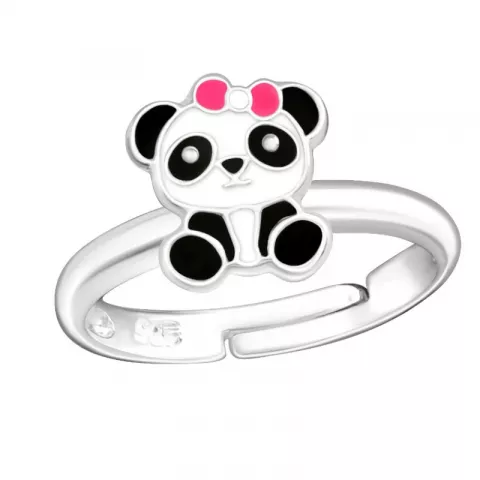 panda barnering i sølv