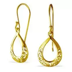 Dråpe øredobber i forgylt sølv