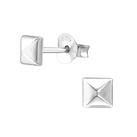 Firkantet øredobber i sølv