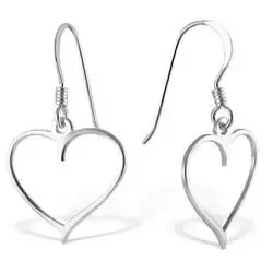 Hjerte øredobber i sølv