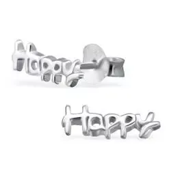 Happy øredobber i sølv