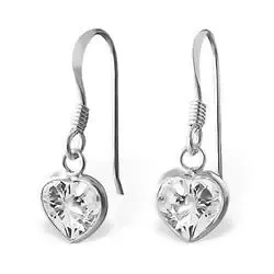 Hjerte øredobber i sølv