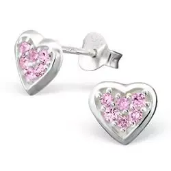 Hjerte øredobber i sølv