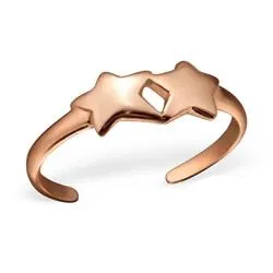 Stjerne tåring i rosabelagt sølv