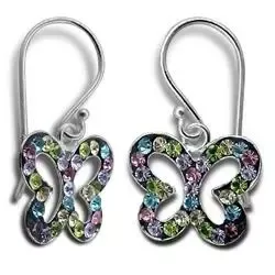 Sommerfugl øredobber i sølv