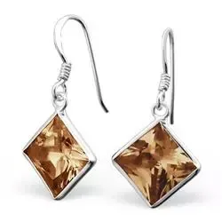 10 mm firkantet øredobber i sølv