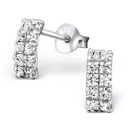 Firkantet øredobber i sølv