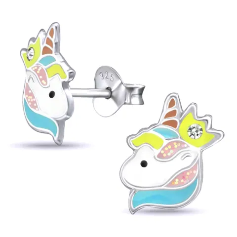 enhjørning ørestikker i sølv - Little Ones