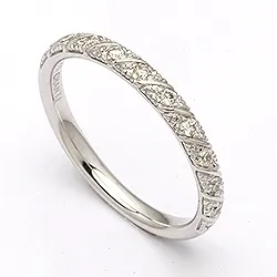 Diamantring i 14 karat hvitt gull 0,154 ct
