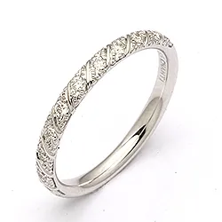 Diamantring i 14 karat hvitt gull 0,154 ct