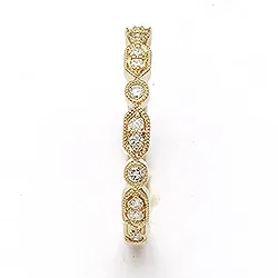 briljant ring i 14 karat gull 0,143 ct