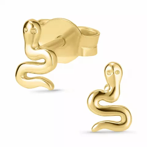 slange ørestikker i 9 karat gull