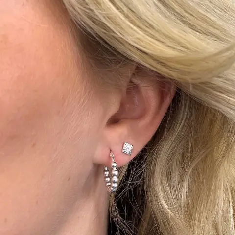 19,5 mm creol øredobber i sølv