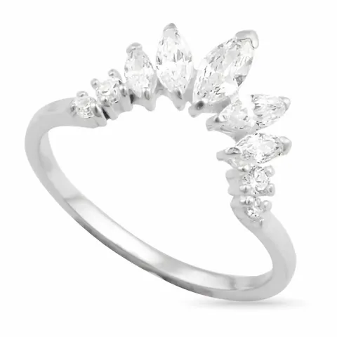 kolleksjonsprøve zirkon ring i sølv