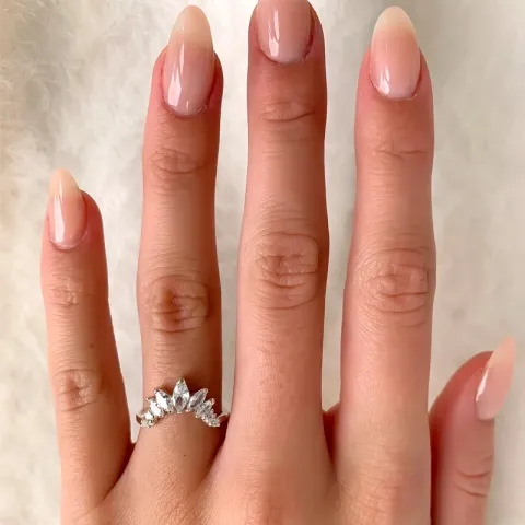 kolleksjonsprøve zirkon ring i sølv