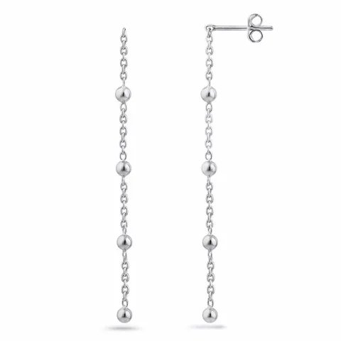 lange kjedeøreringer i sølv