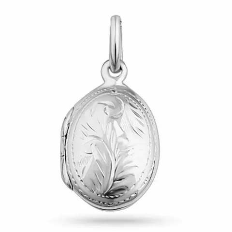 ovalt medaljong i sølv