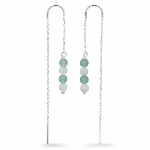 amasonitt kjedeøreringer i sølv - Loom Stones