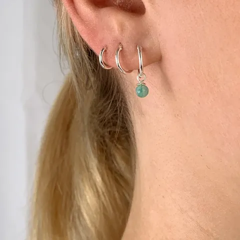 12 mm amasonitt creol i sølv - Loom Stones