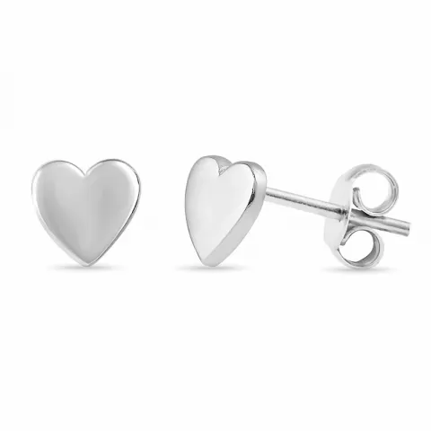 7 mm hjerte ørestikker i sølv