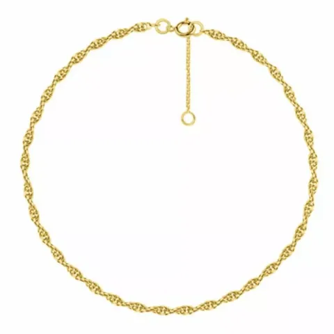 Armbånd i forgylt sølv 17+2 cm x