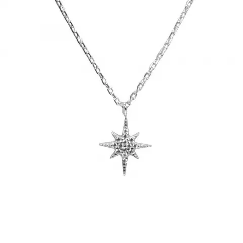 Hultquist stjerne halskjede med anheng i sølv