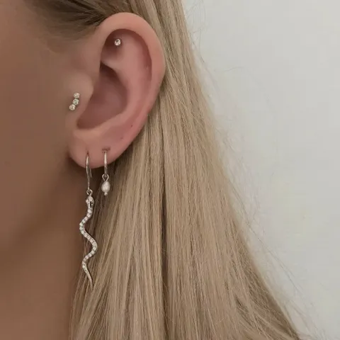 19 mm Nava Noelle perle creol i sølv
