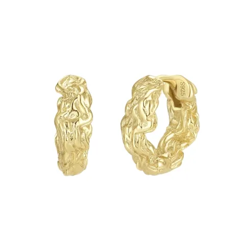 Nava Tuuli Earrings creol i forgylt sølv