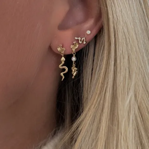 Nava Kaa øredobber i forgylt sølv