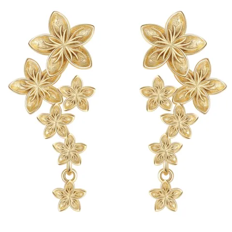 Nava Leia øredobber i forgylt sølv