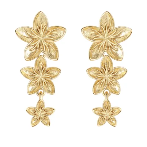 Nava Tiara øredobber i forgylt sølv