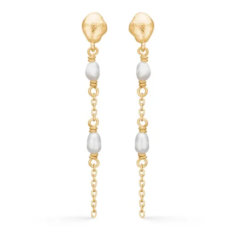 Studio Z Perma kjedeøreringer i forgylt sølv