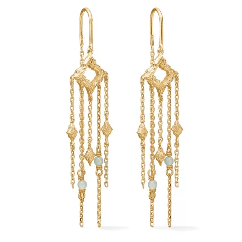 Studio Z Peak øredobber i forgylt sølv blå zirkon