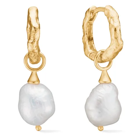 Studio Z Perma creol i forgylt sølv