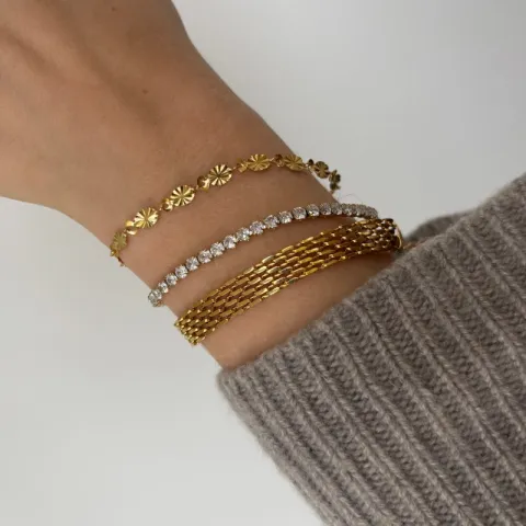 Khaai Studio Soleil armbånd i forgylt stål