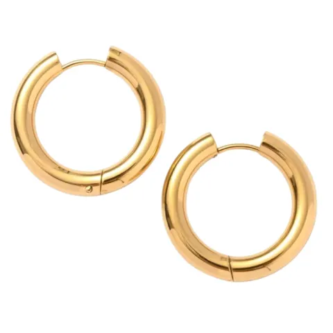 20 mm Khaai Studio Bold creol i forgylt stål