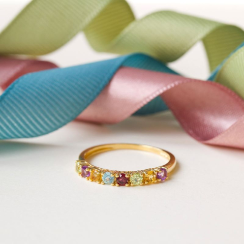 smal multifarget ring i 8 karat