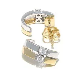 diamant halvcreol i 14 karat gull og hvitt gull med diamant