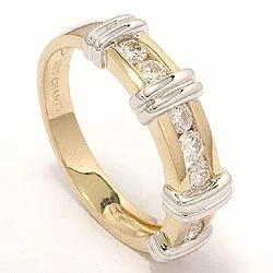 Bestillingsvare - diamant ring i 14 karat gull og hvitt gull 0,52 ct