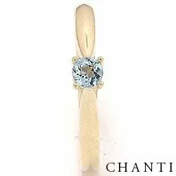 topas ring i 14 karat gull 0,25 ct