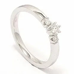 bestillingsvare - diamant ring i 14 karat hvitt gull 0,10 ct 0,08 ct