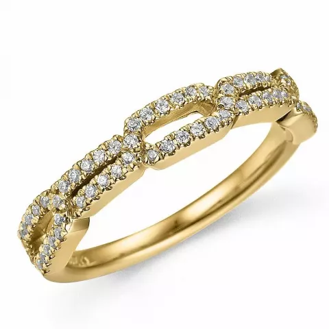 firkantet diamant gull ring i 14 karat gull 0,25 ct