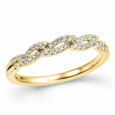 diamant gull ring i 14 karat gull 0,13 ct