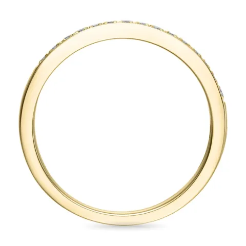 diamant alliansering i 14 karat gull 0,09 ct