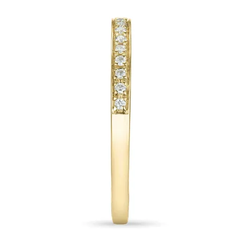 diamant alliansering i 14 karat gull 0,09 ct