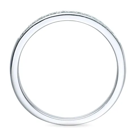 Diamant ring i 14 karat hvitt gull 0,09 ct