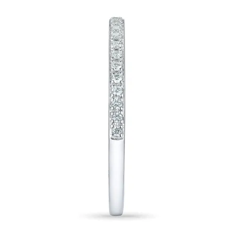 Diamant ring i 14 karat hvitt gull 0,09 ct