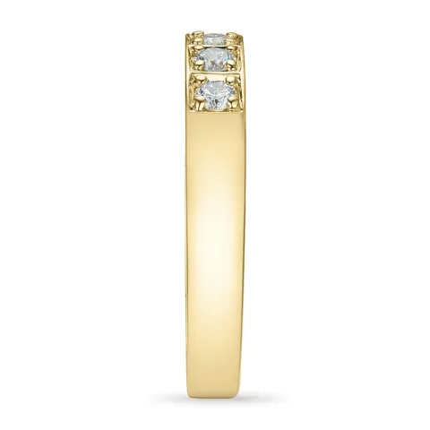 alliansering i 14 karat gull 3 x 0,05 ct